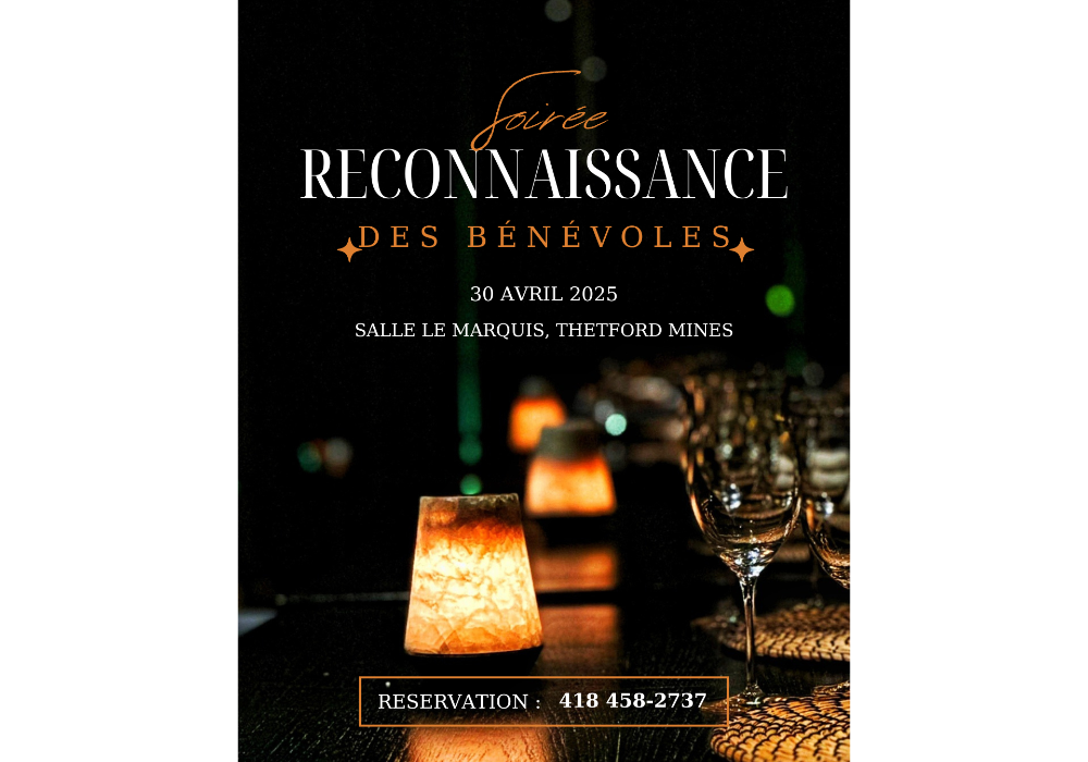 Souper reconnaissance des bénévoles de la MRC des Appalaches