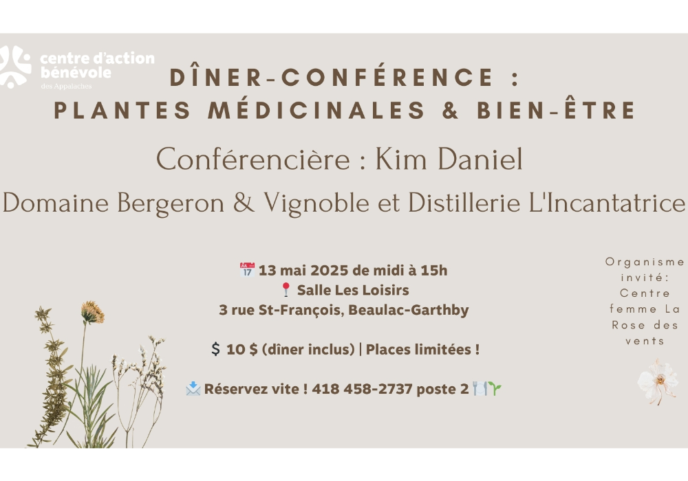 Dîner-conférence : Plantes médicinales et bien-être